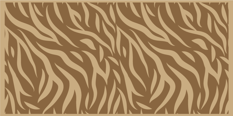 Brown zebra patterns animal print vinyl carpet - TenStickers