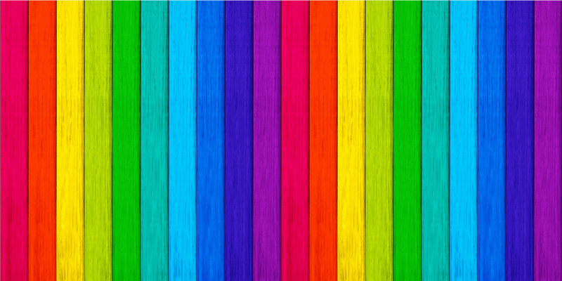 Rainbow Striped Layout wood effect vinyl carpet - TenStickers
