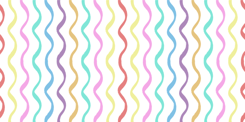 Wavy colorful lines nordic vinyl carpet - TenStickers