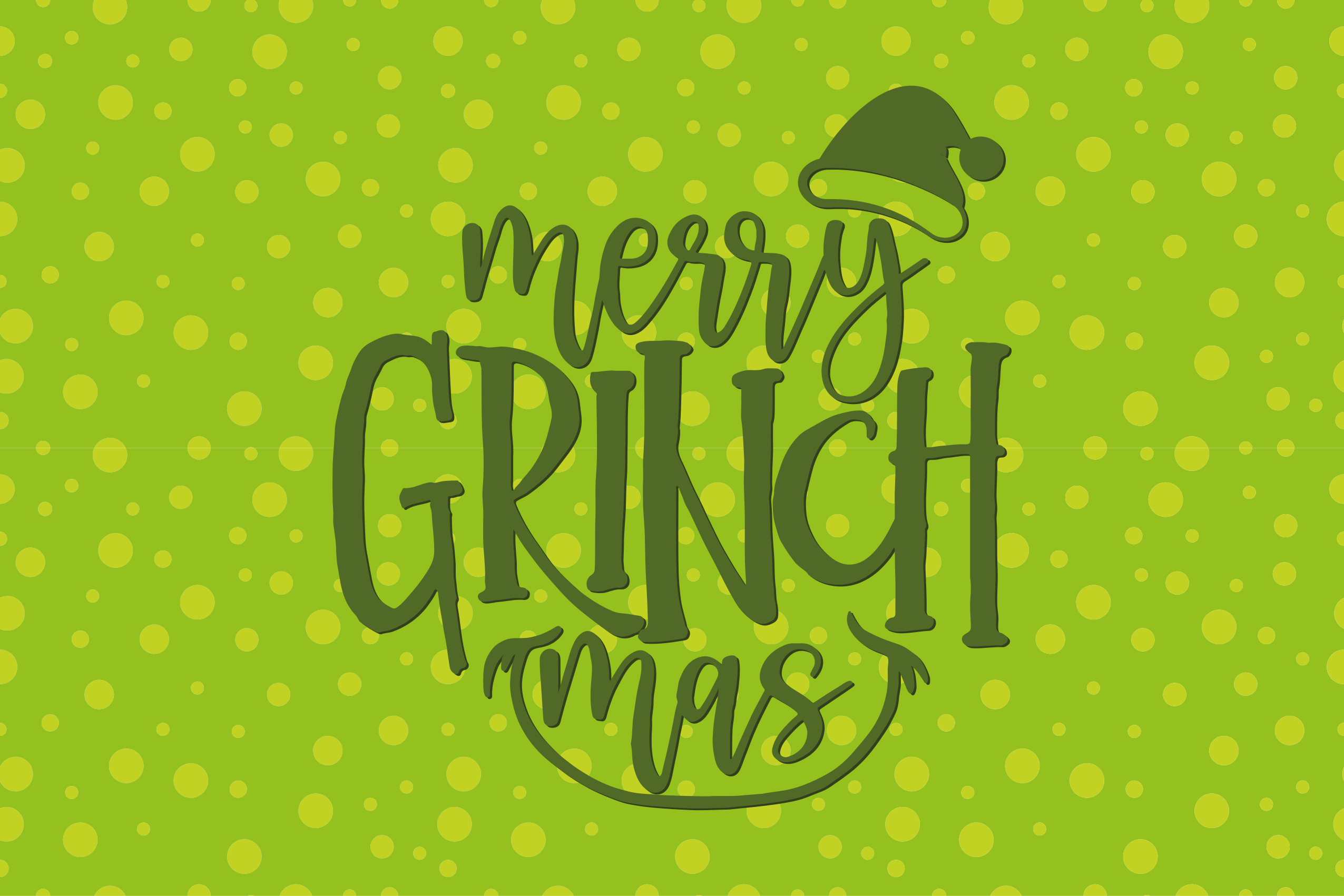 Grinchmas cheer Christmas vinyl carpet - TenStickers