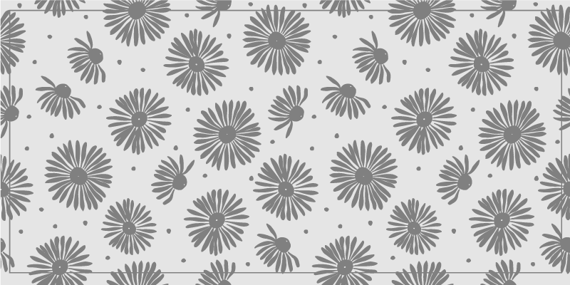 Stylish Floral Pattern nature vinyl carpet - TenStickers