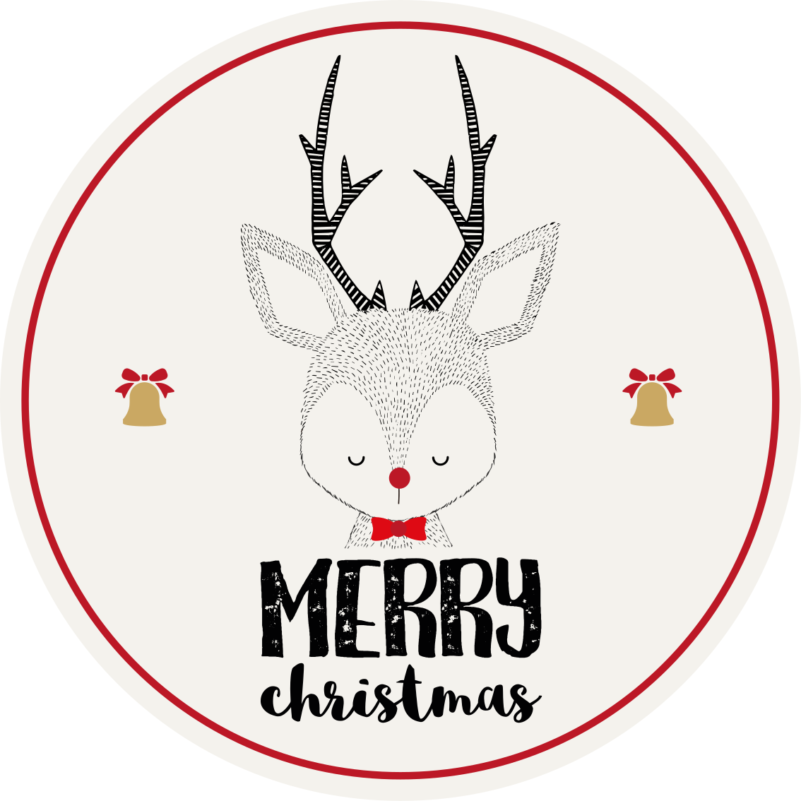 Festive Reindeer Artwork Christmas vinyl carpet - TenStickers