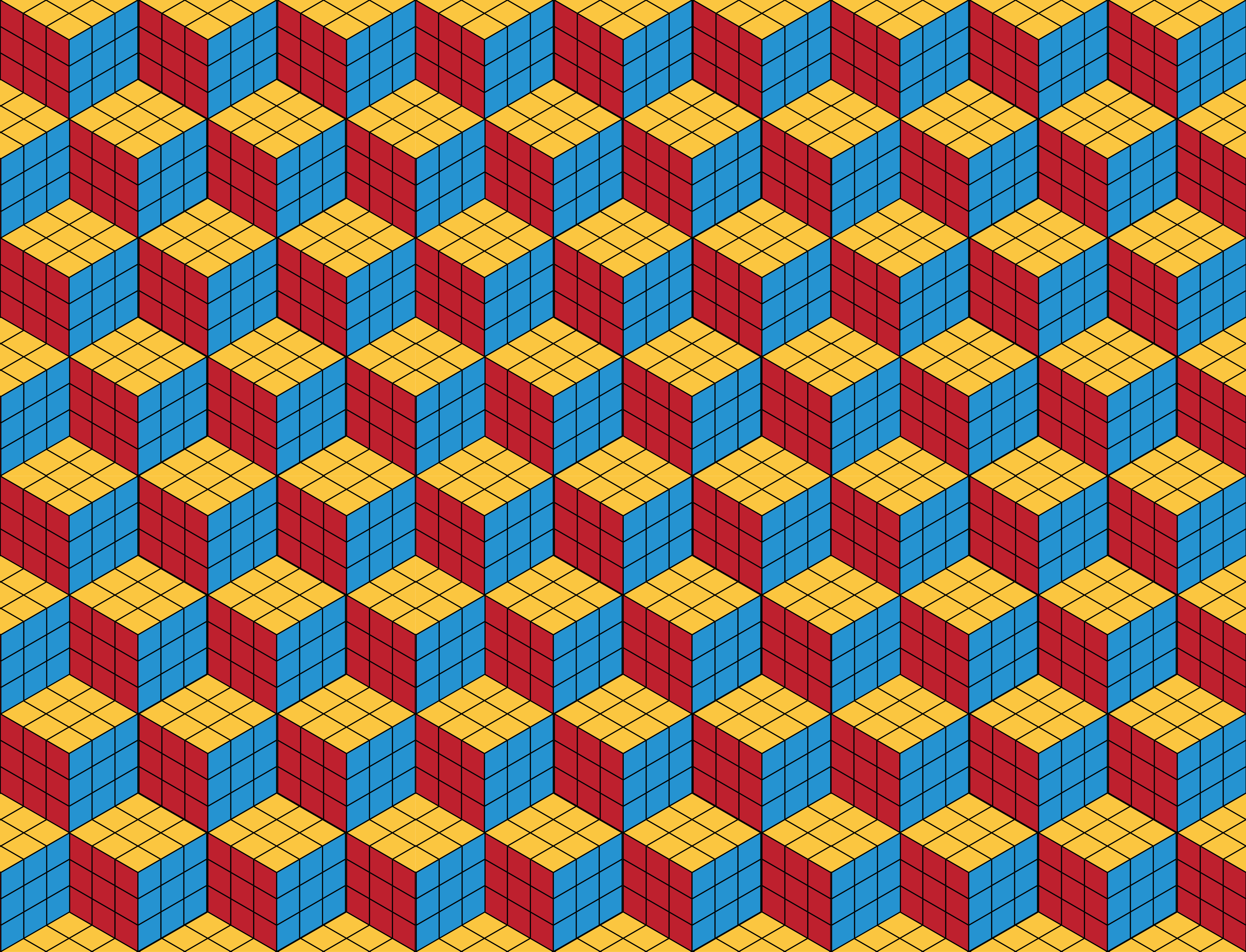 Cubic Puzzle Pattern game vinyl carpet - TenStickers