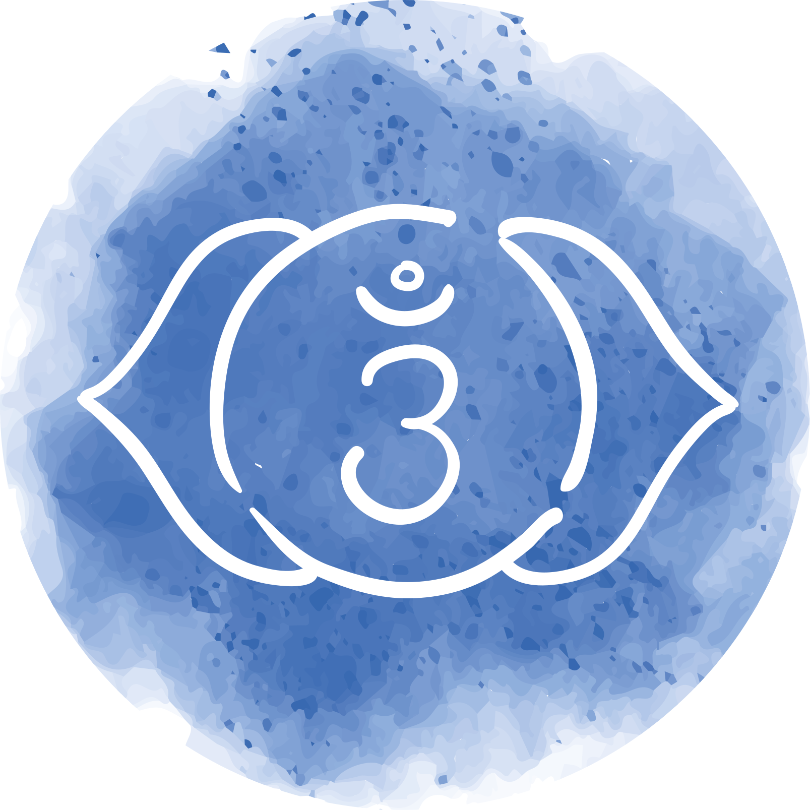 Calming Blue Symbol mandala vinyl carpet - TenStickers