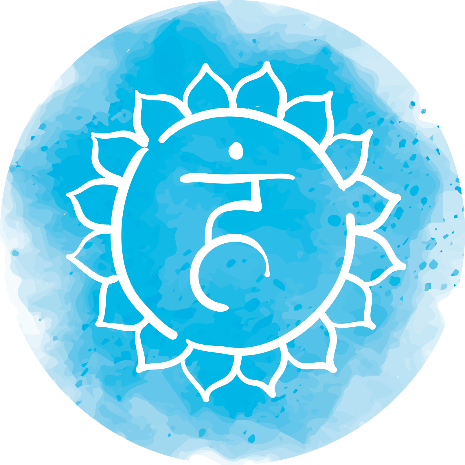 Serene Blue Symbol mandala vinyl carpet - TenStickers