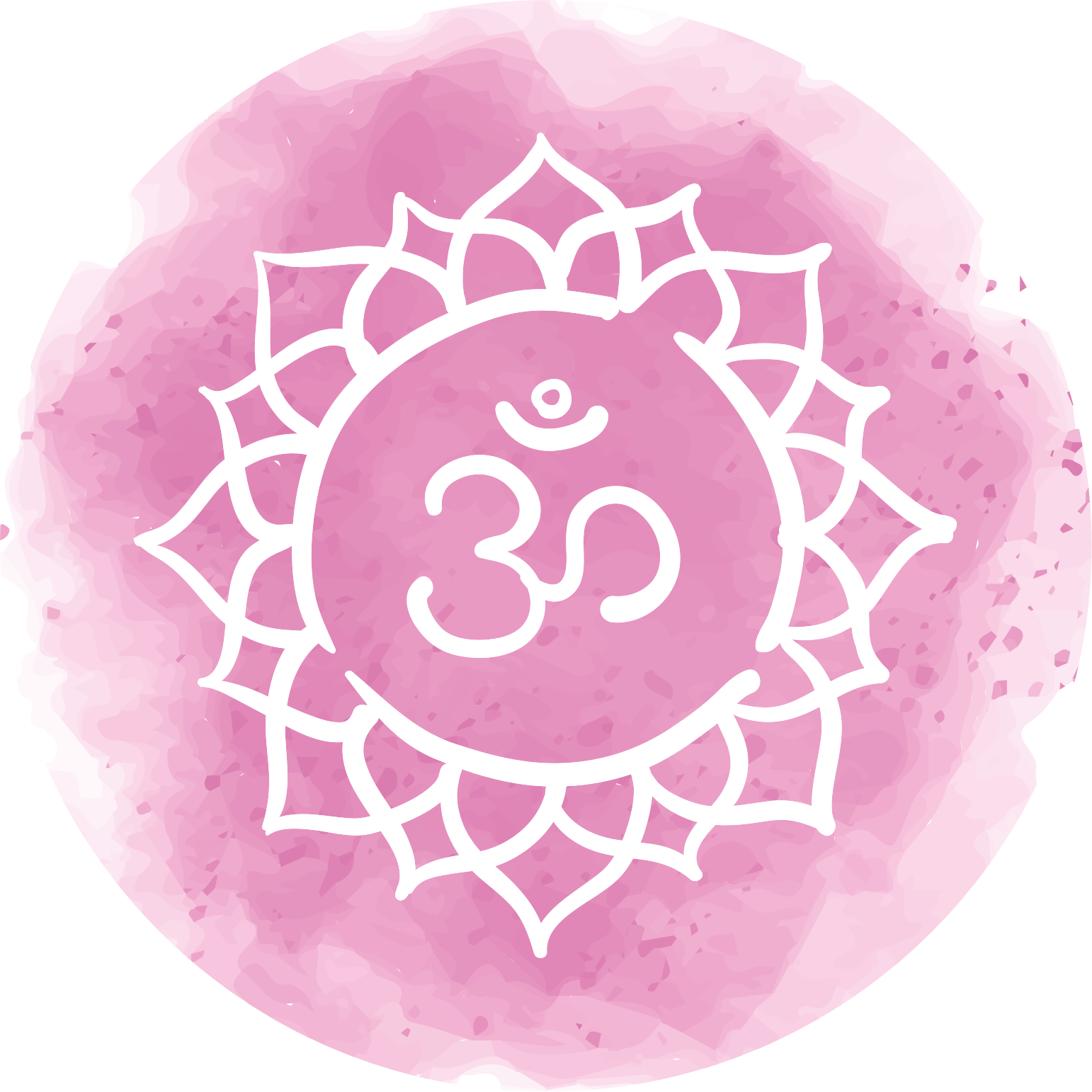 Pink Lotus Symbol mandala vinyl carpet - TenStickers