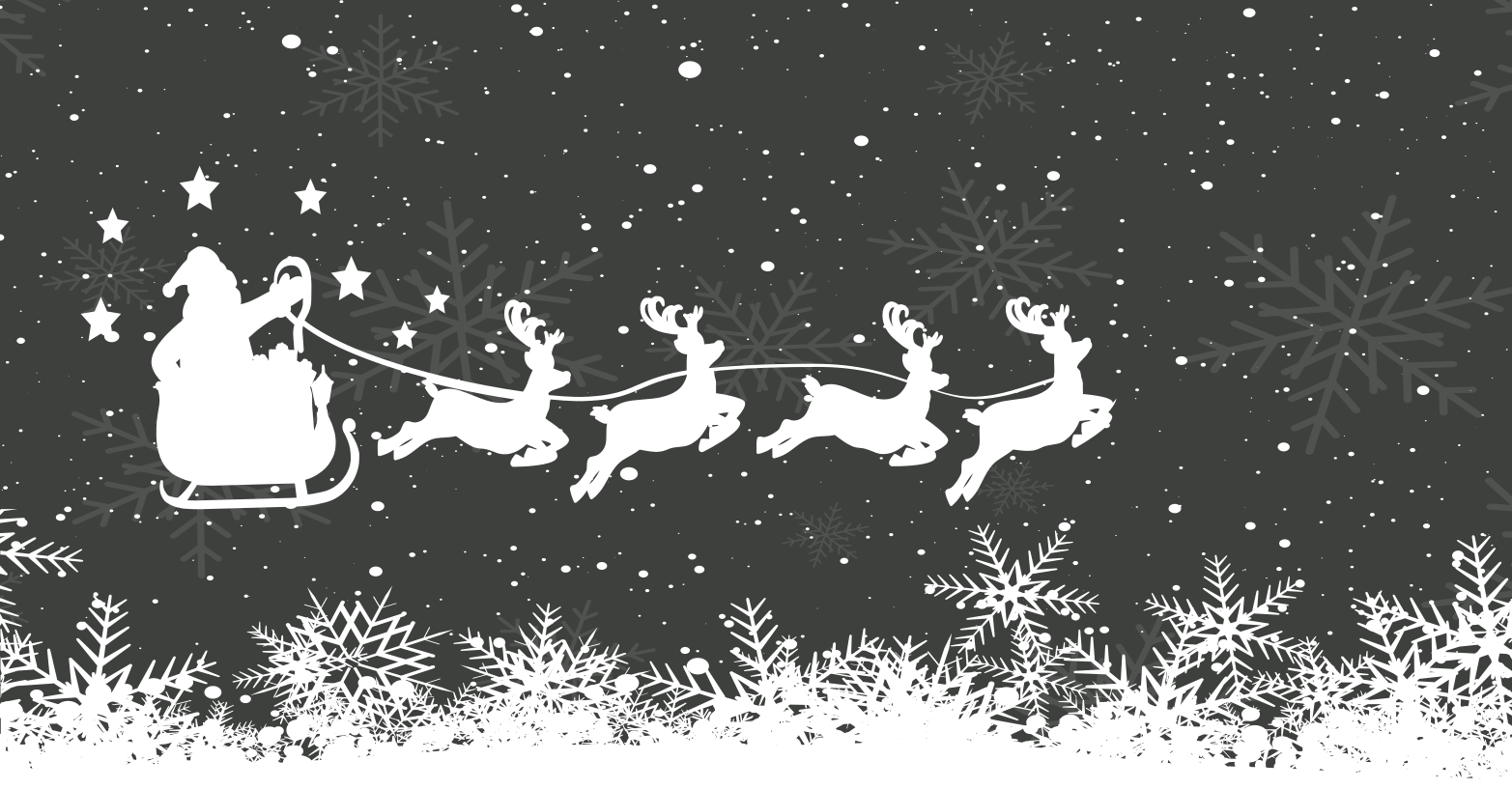 Santa's Sleigh Scene Christmas vinyl carpet - TenStickers