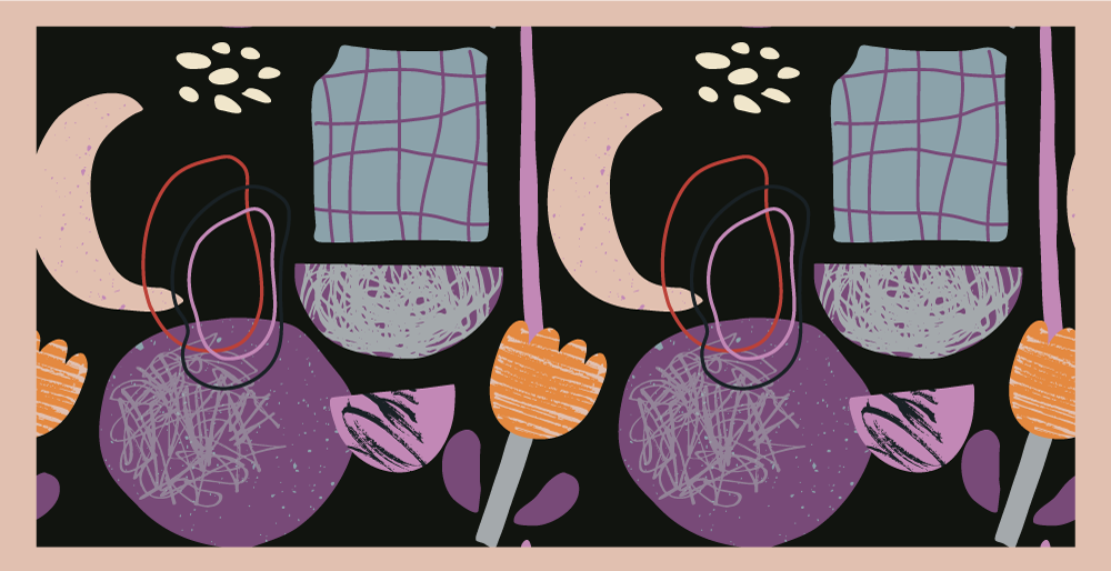 Night geometric elements modern vinyl carpet - TenStickers