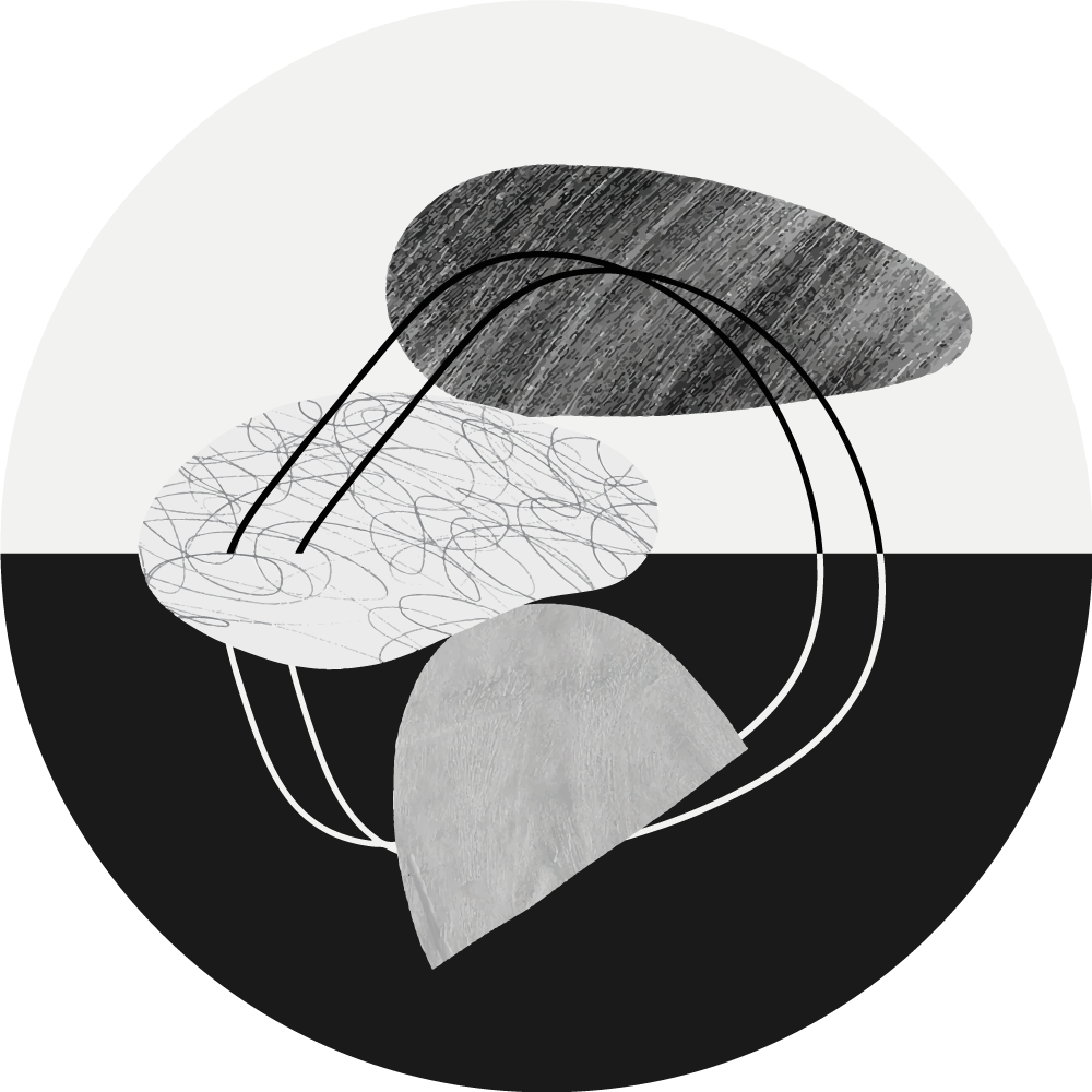 Abstract Shape Artwork minimalist vinyl carpet - TenStickers