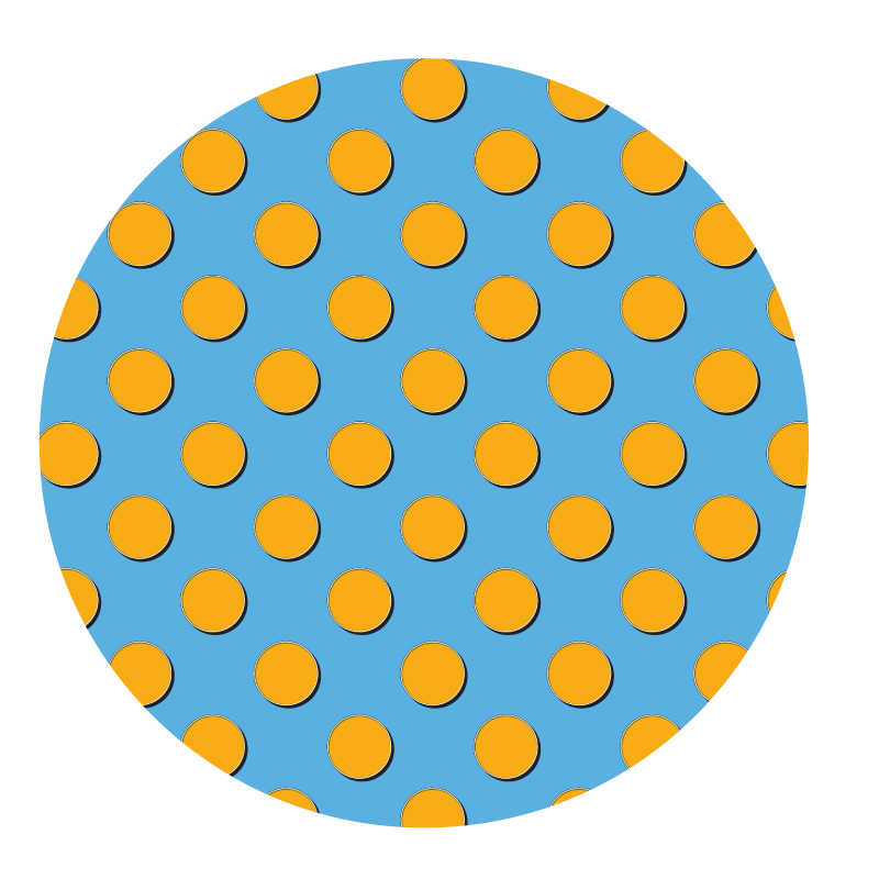 Bright Polka Dots geometric vinyl carpet - TenStickers