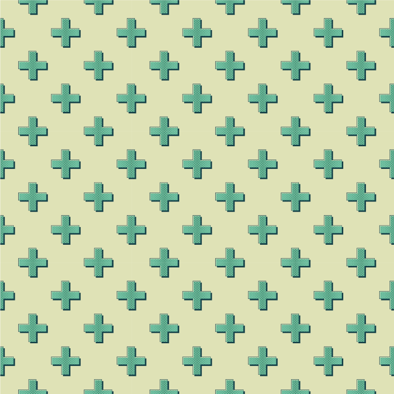 Mint Plus Shapes geometric vinyl carpet - TenStickers