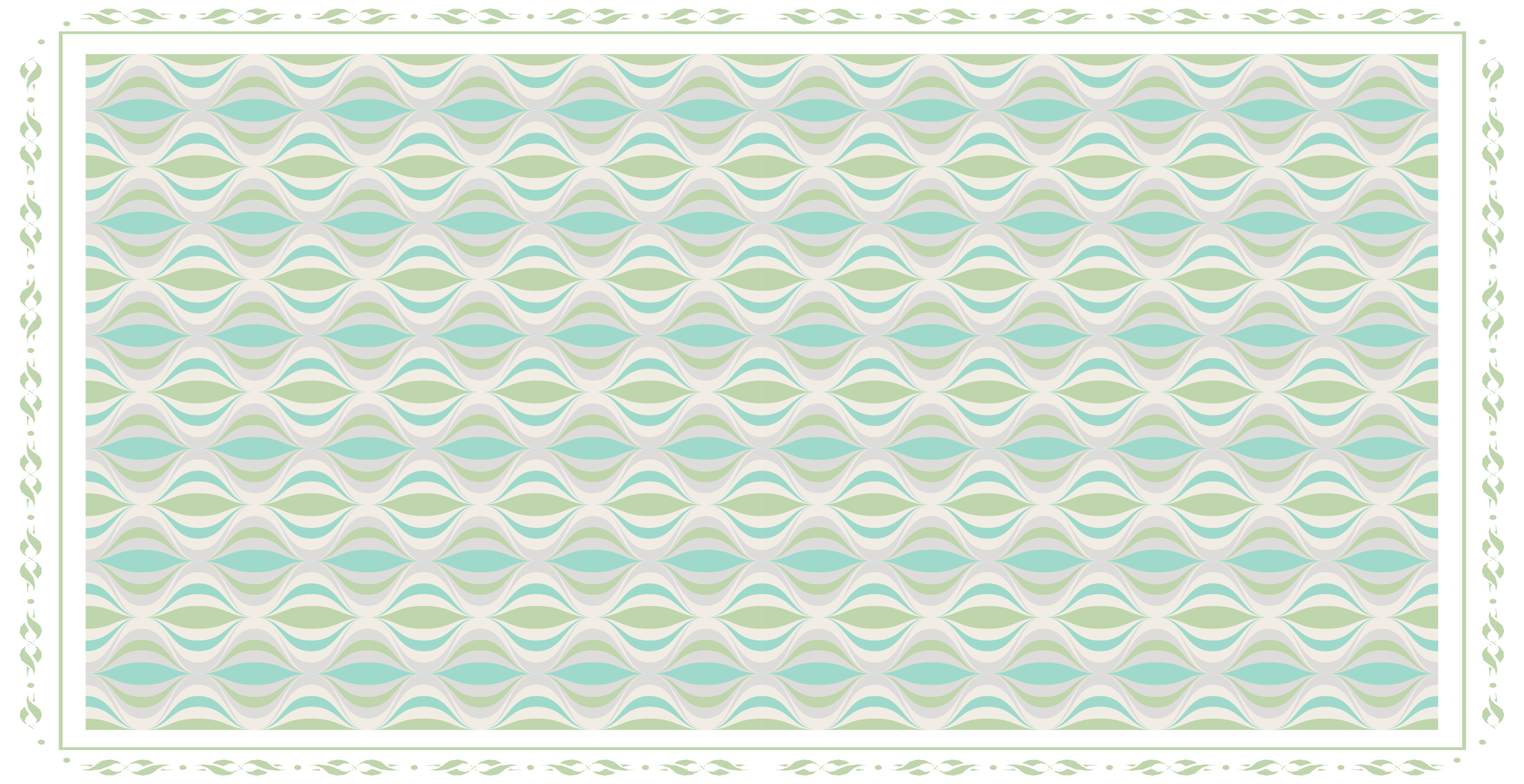 Curvy Motif tile vinyl carpet - TenStickers