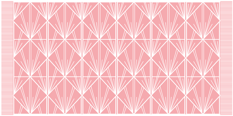 Pink Geometric Scheme tile vinyl carpet - TenStickers