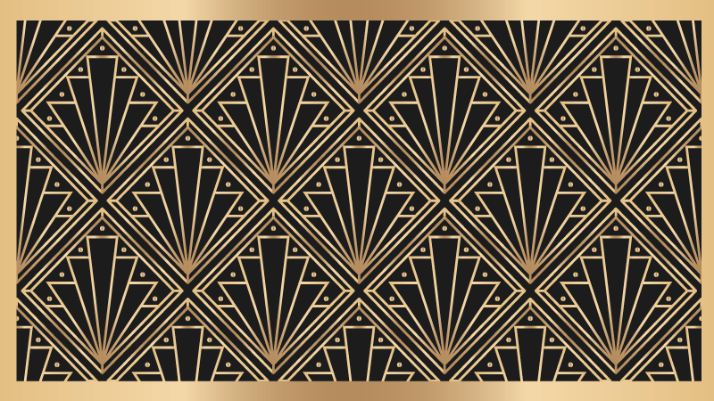 Art Deco Motif tile vinyl carpet - TenStickers