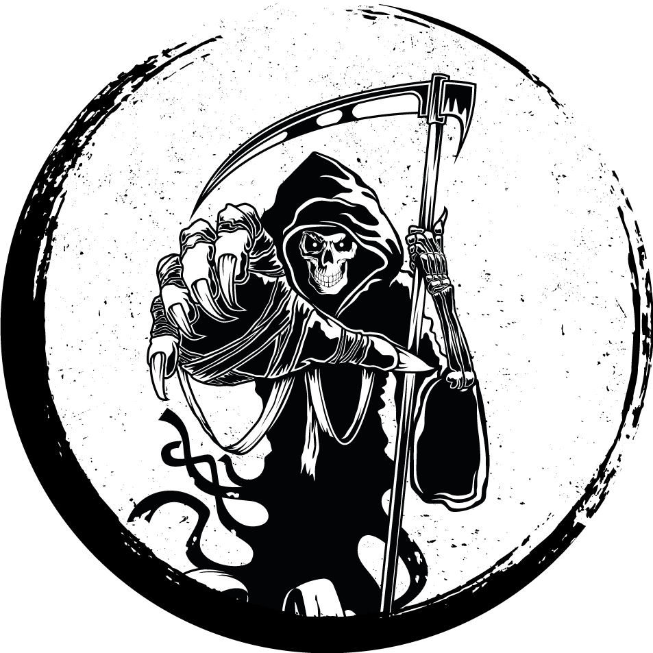Grim Reaper Motif halloween vinyl carpet - TenStickers