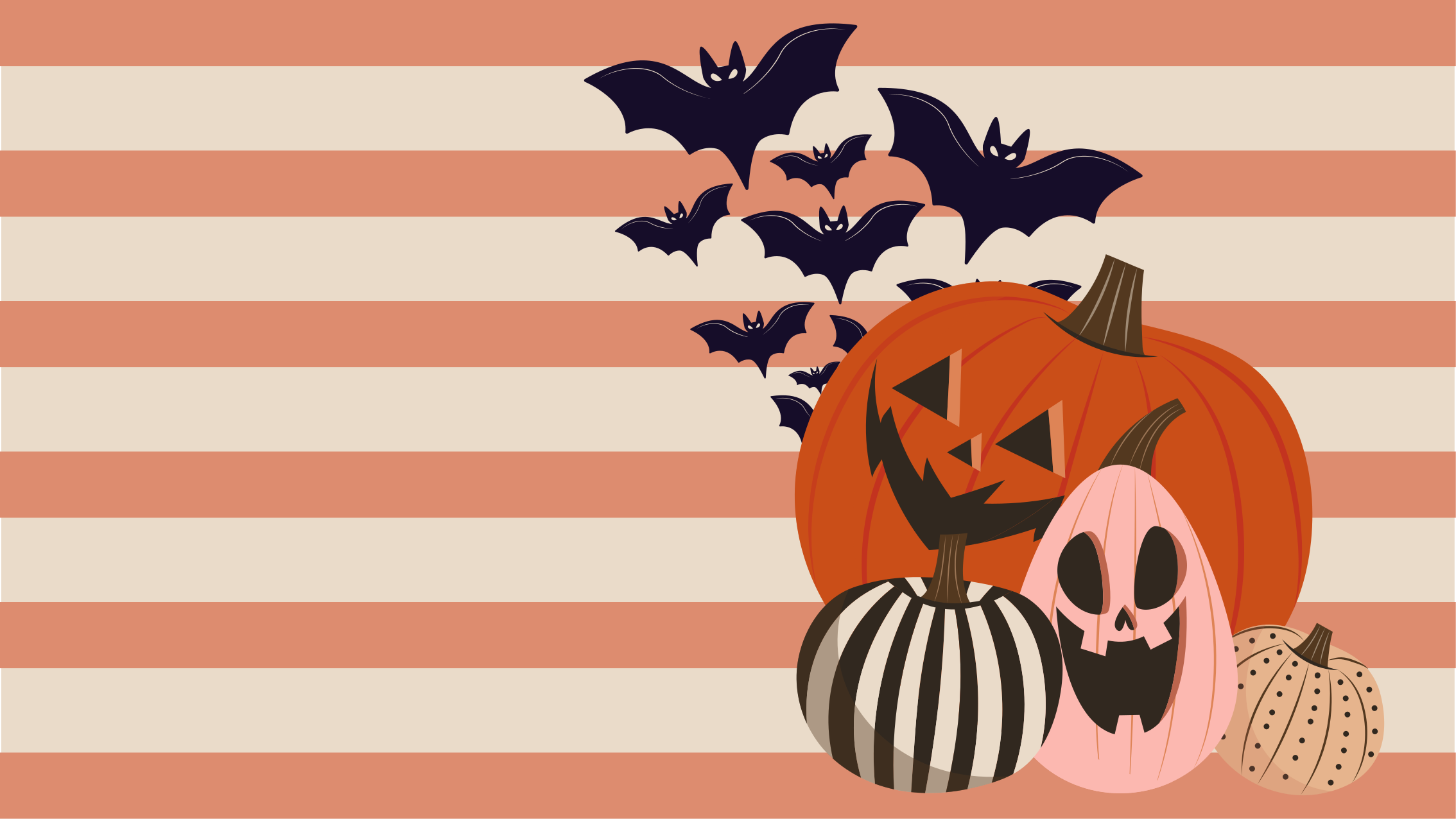 Pumpkin Trio halloween vinyl carpet - TenStickers