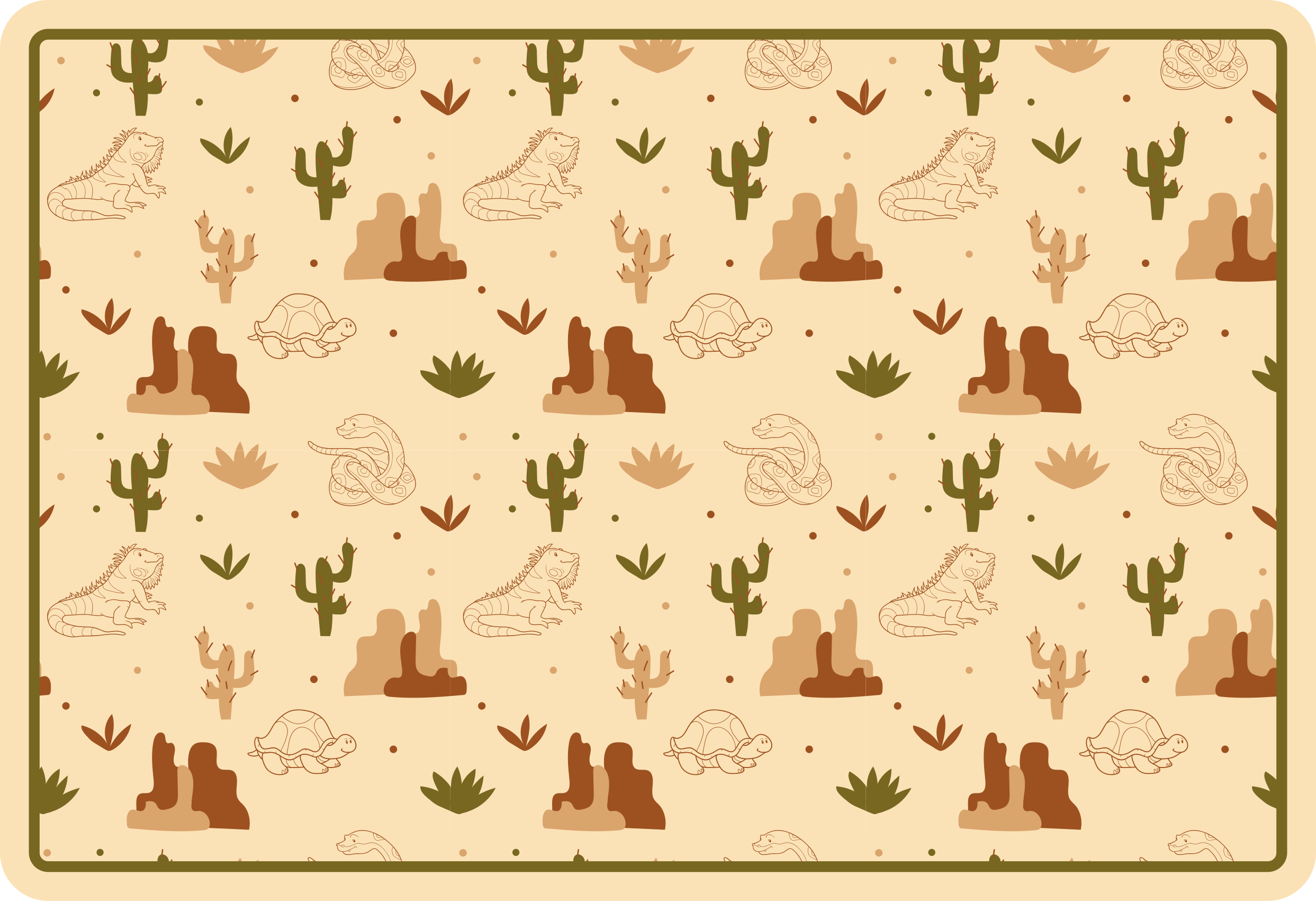 DESERT ANIMAL SCENERY road vinyl carpet - TenStickers