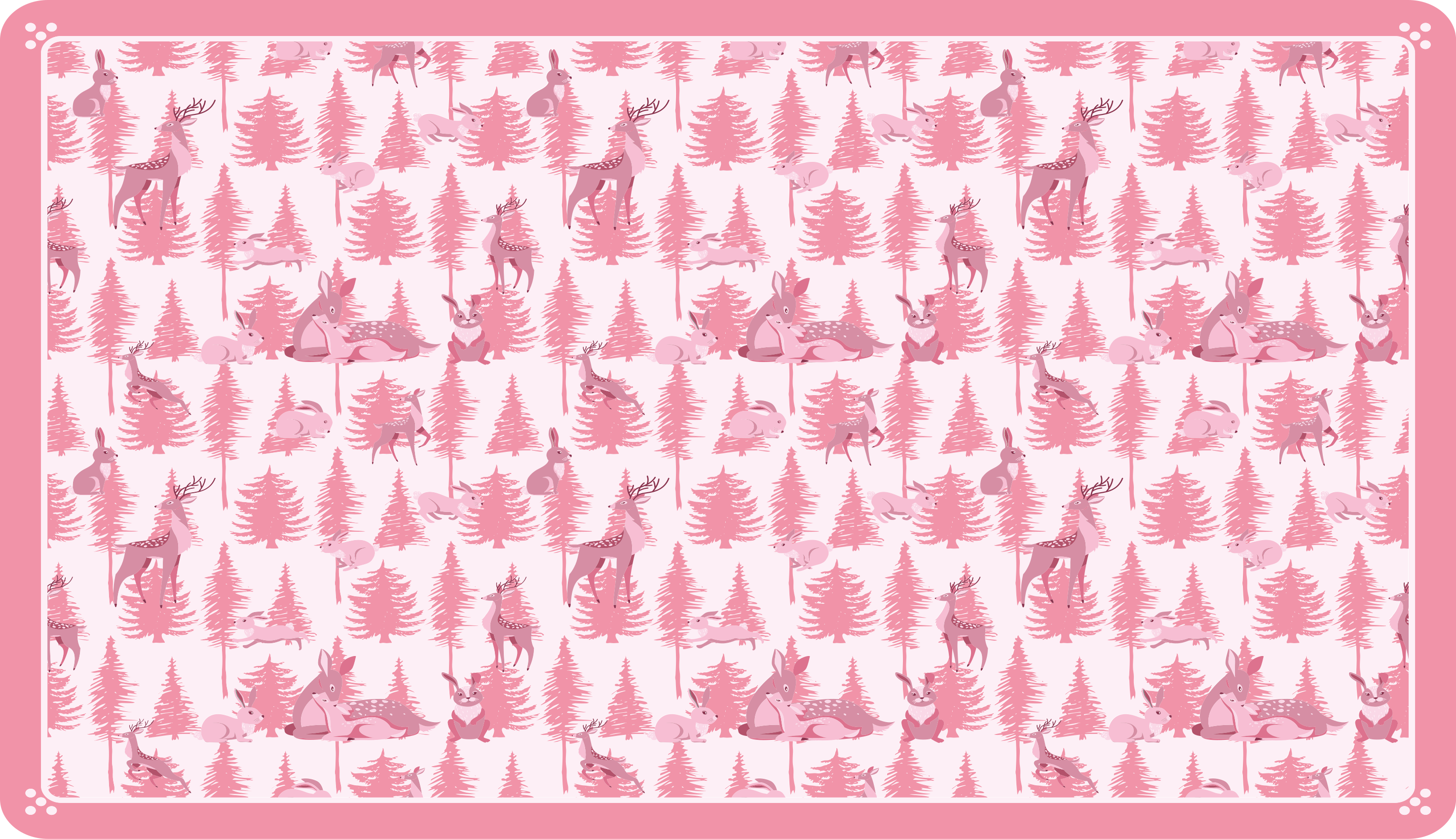 Playful Woodland Scene nursery vinyl carpet - TenStickers