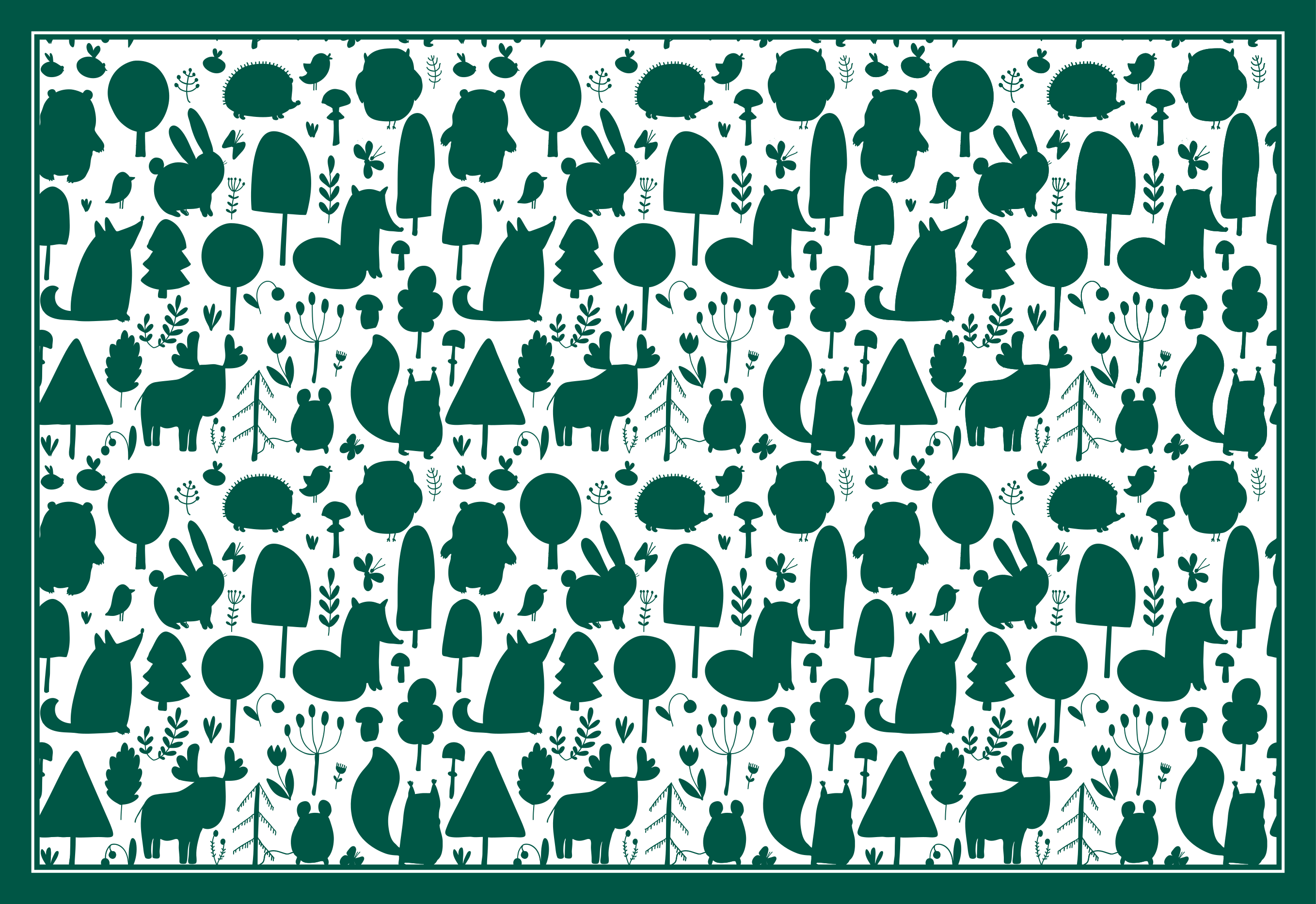 Nature Outlines nature vinyl carpet - TenStickers