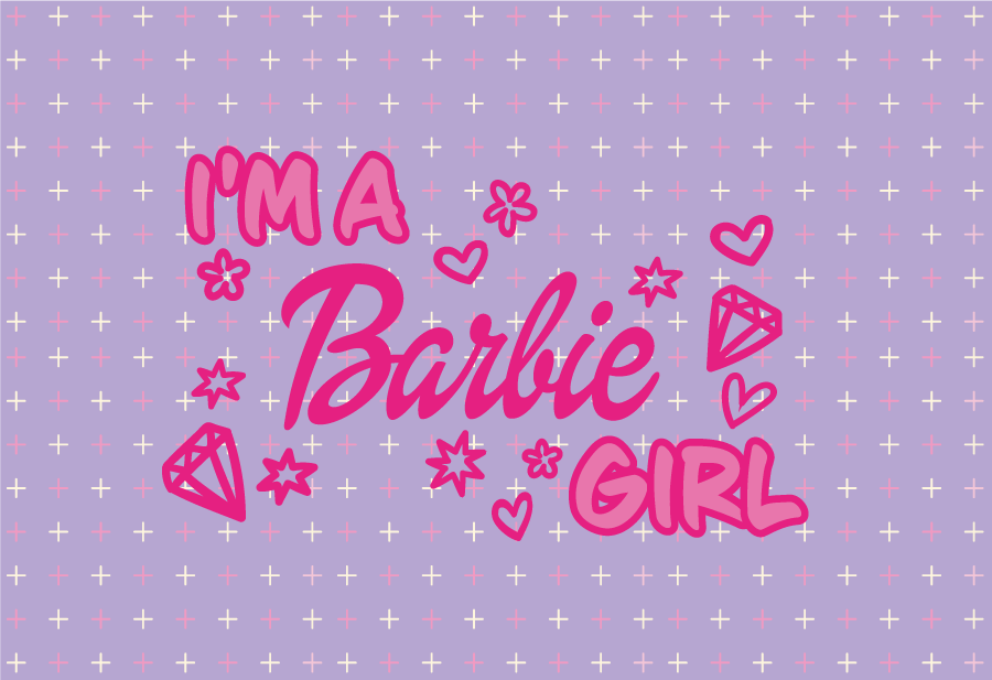 I'M A BARBIE kids vinyl carpet - TenStickers