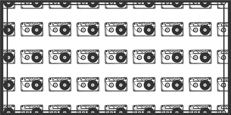 Retro Audio Theme kids vinyl carpet - TenStickers