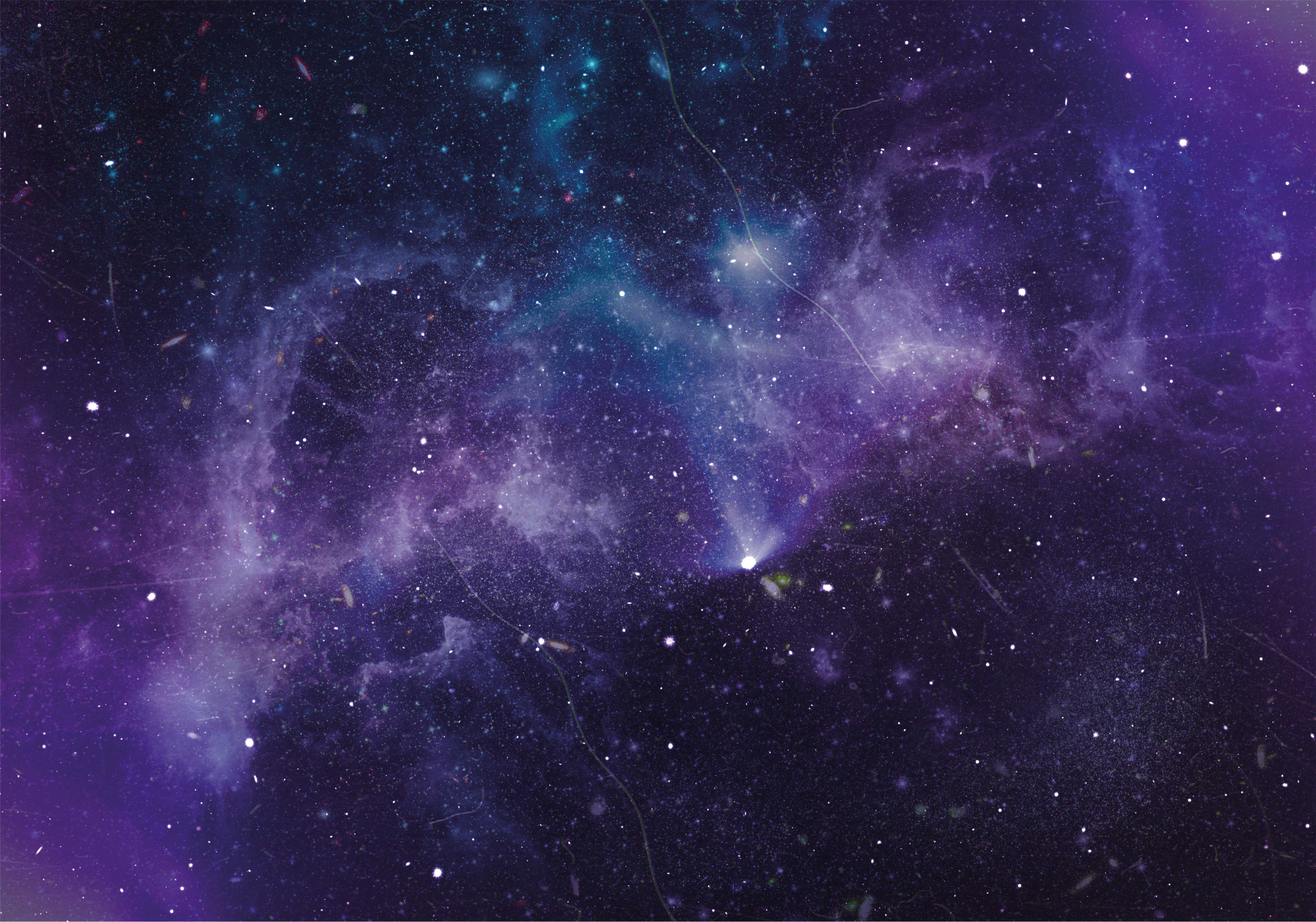 Cosmic Galaxy Scene star vinyl carpet - TenStickers