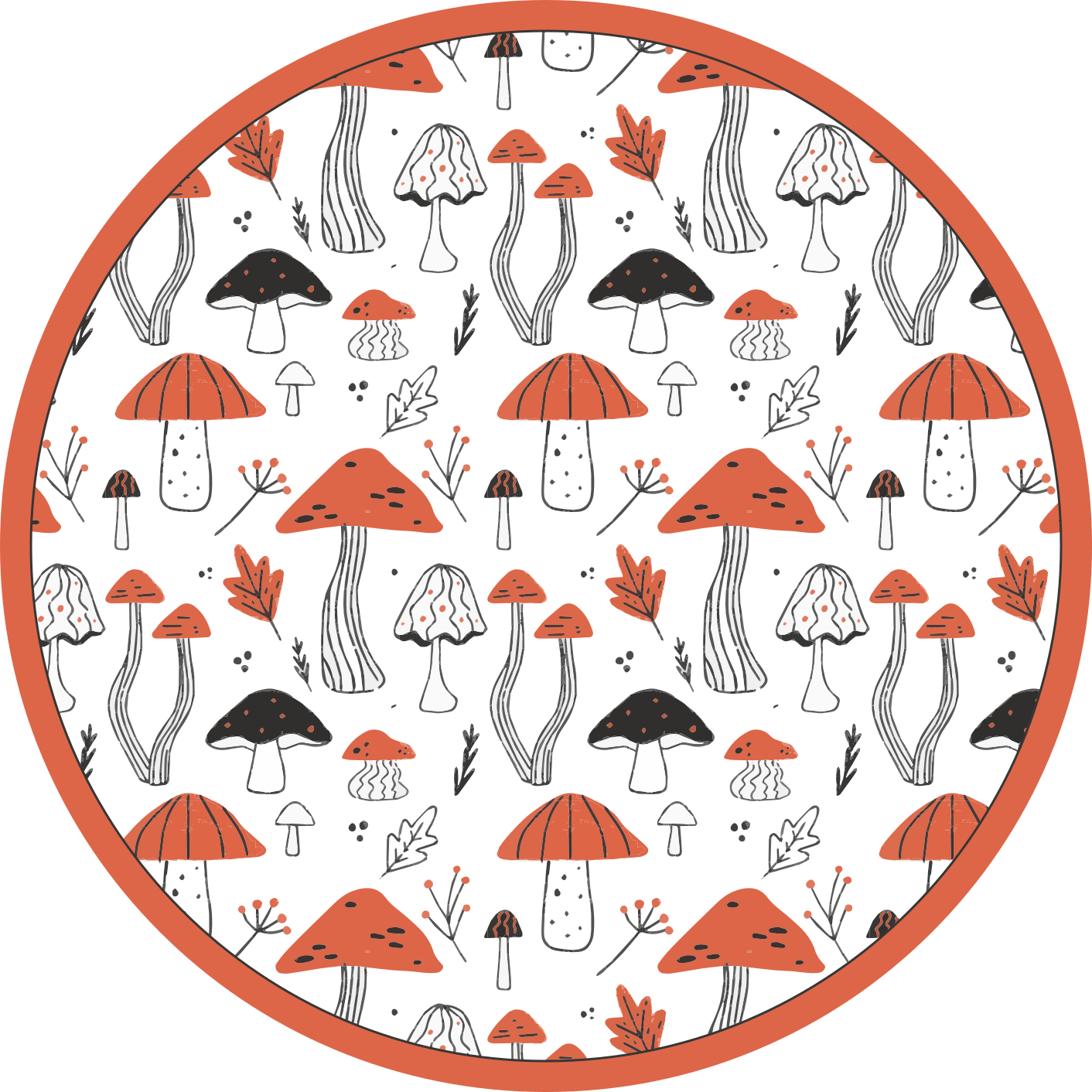 Nature vinyl carpet mushroom fantasy world - TenStickers