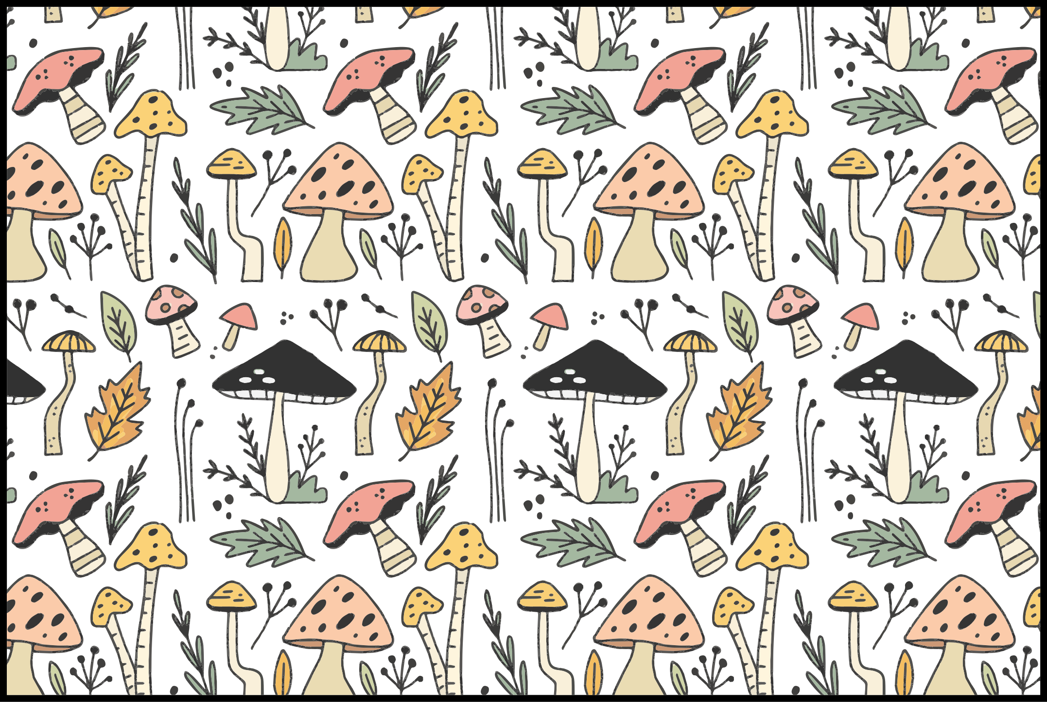 Enchanting mushrooms nature vinyl carpet - TenStickers