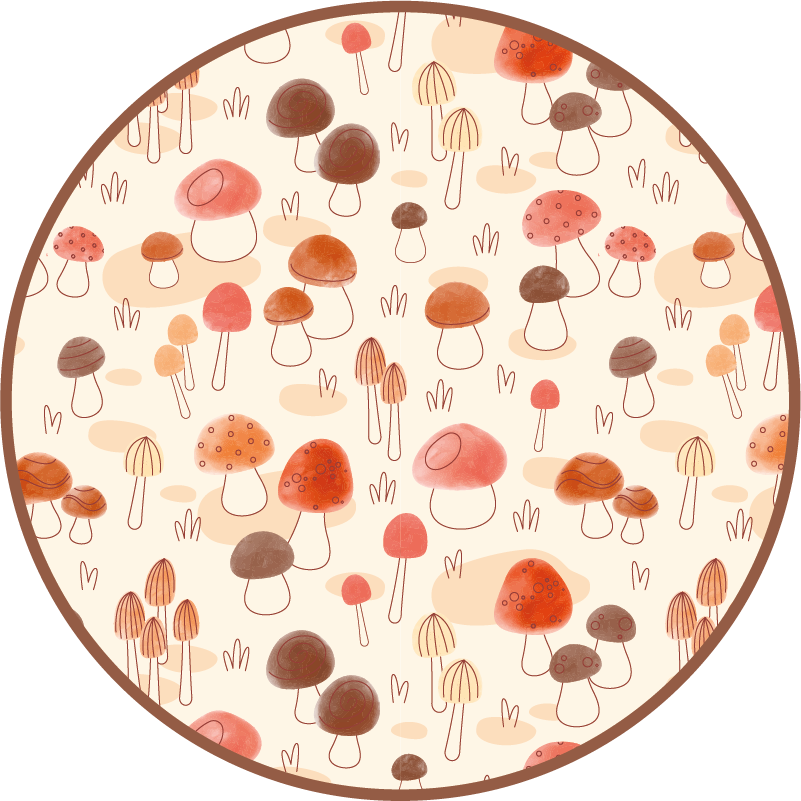Mushroom Concept nature vinyl carpet - TenStickers