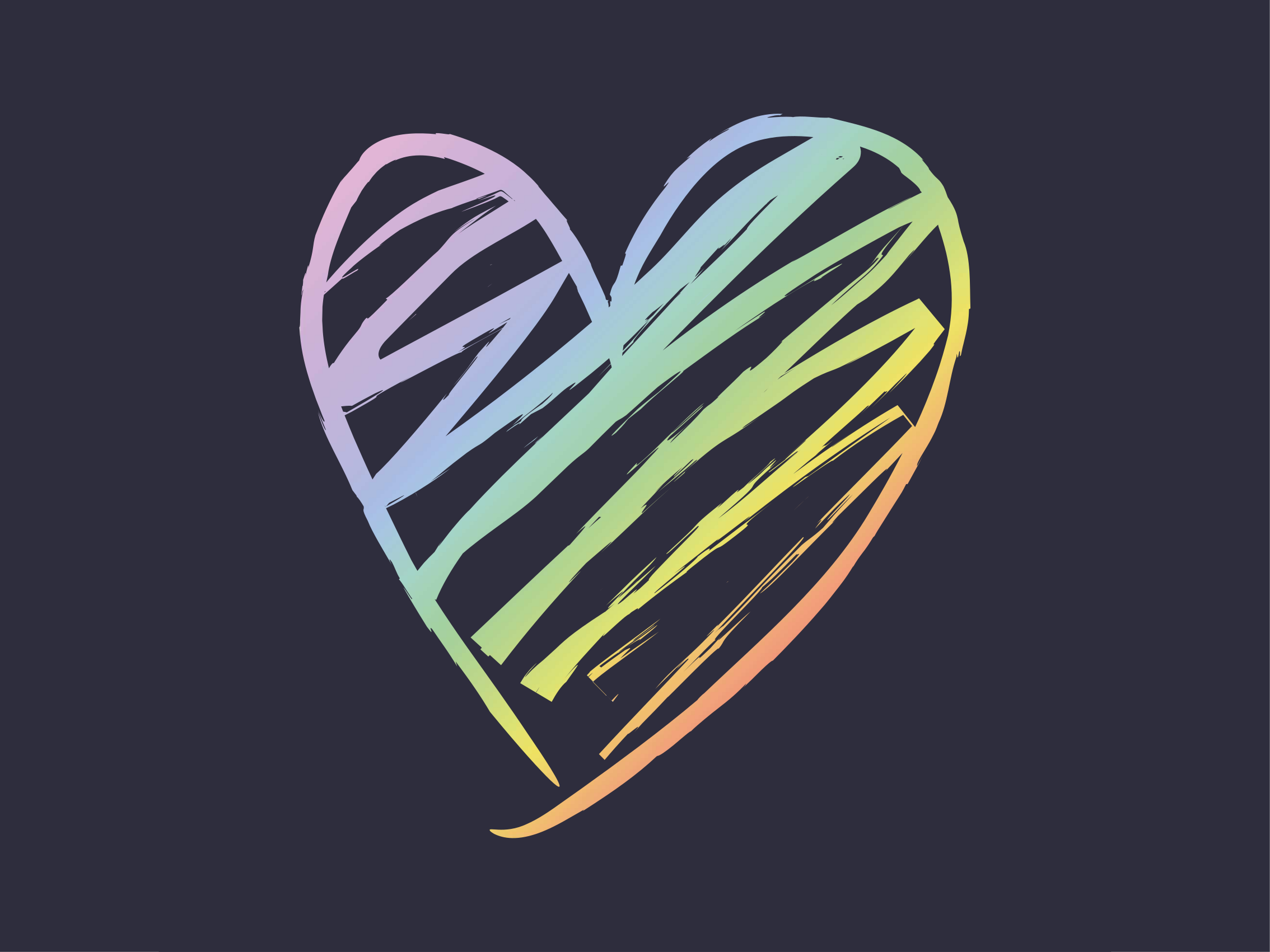 Rainbow heart teen vinyl carpet - TenStickers