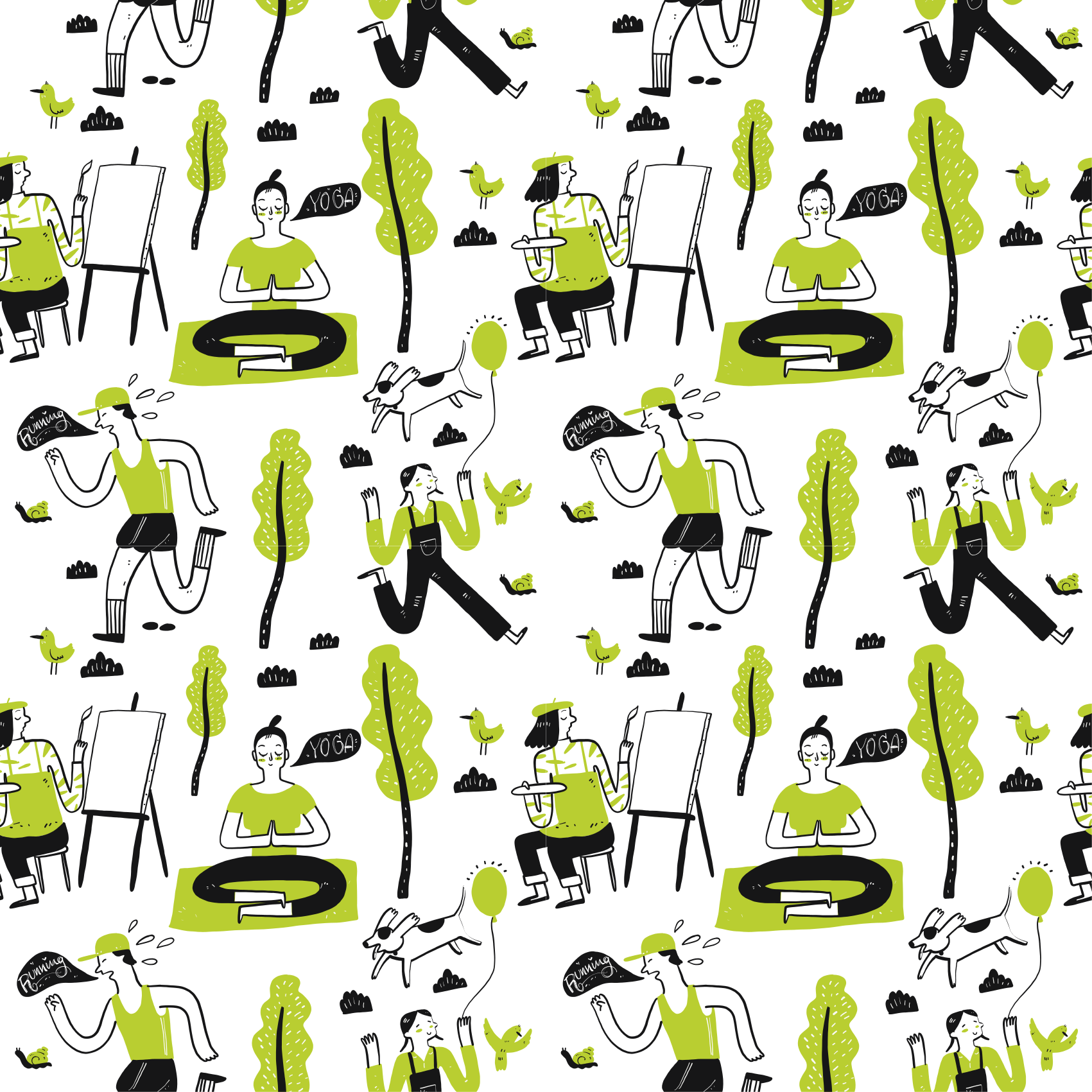 Playful Urban Scenes texture vinyl carpet - TenStickers