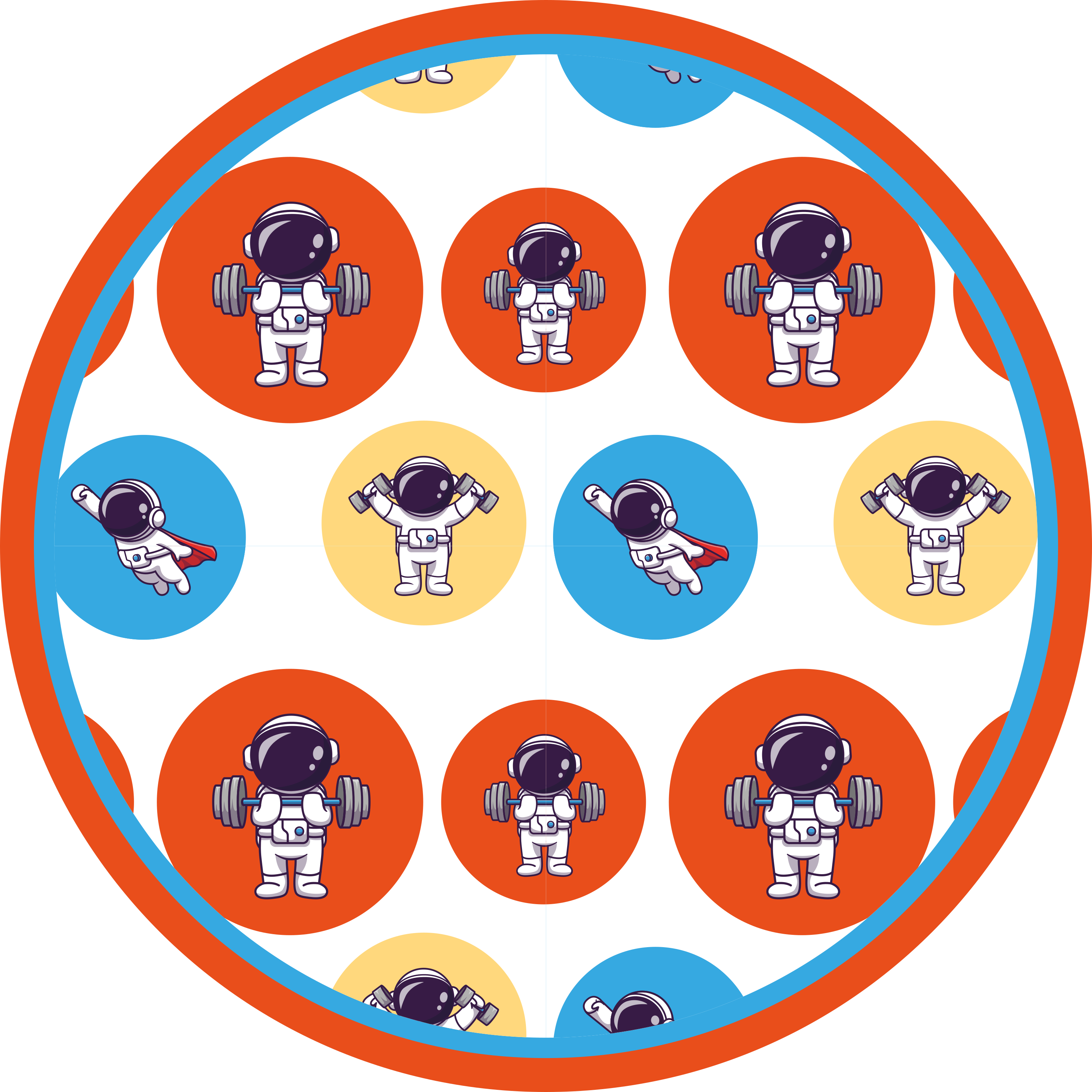 Astronaut fitness kids vinyl carpet - TenStickers