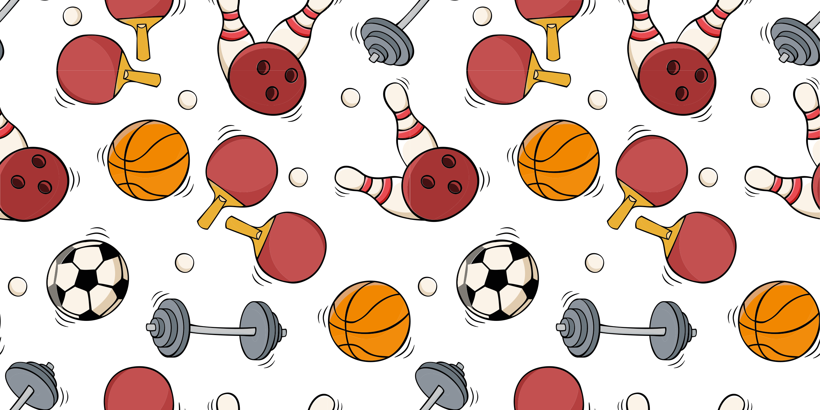 Sports Fun Elements teen vinyl carpet - TenStickers