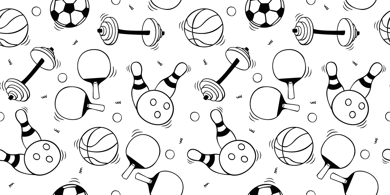 Active Sports Icons game vinyl carpet - TenStickers