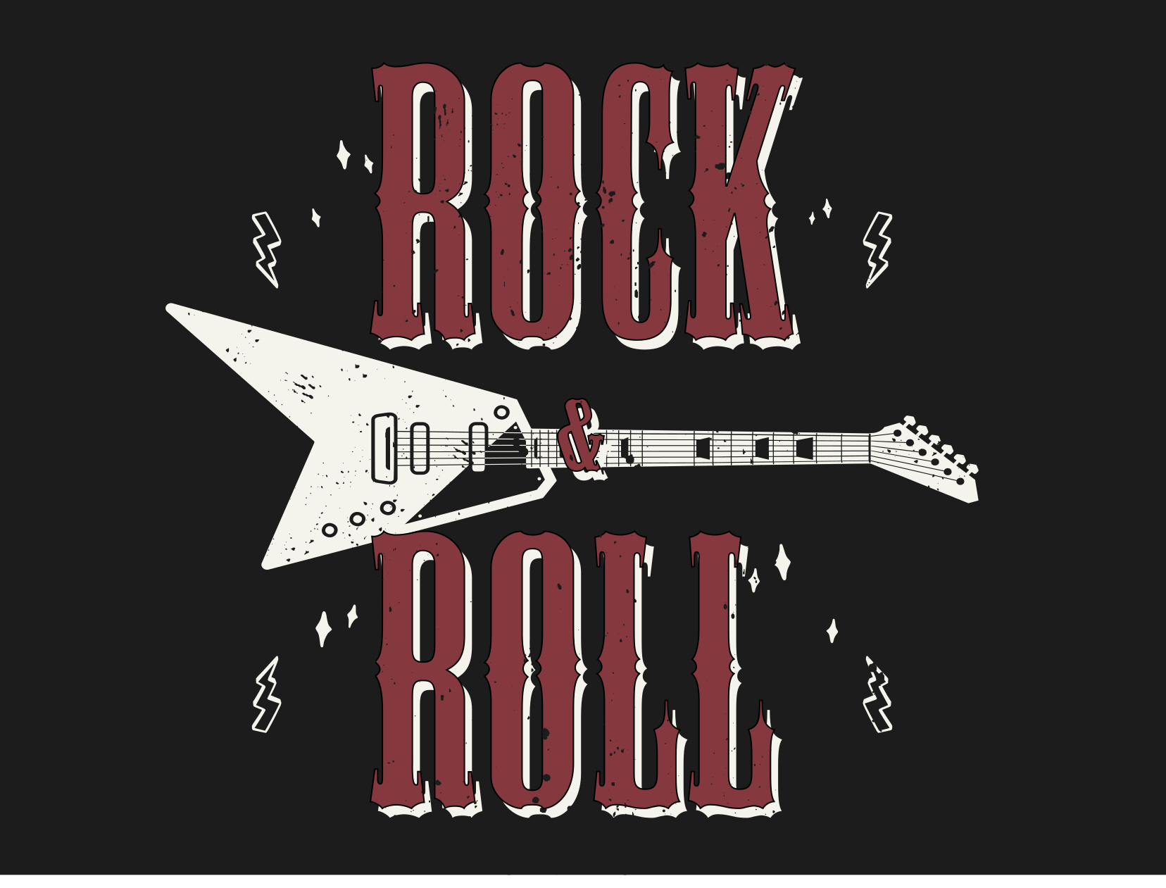 Rock roll electric guitar custom vinyl carpet - TenStickers