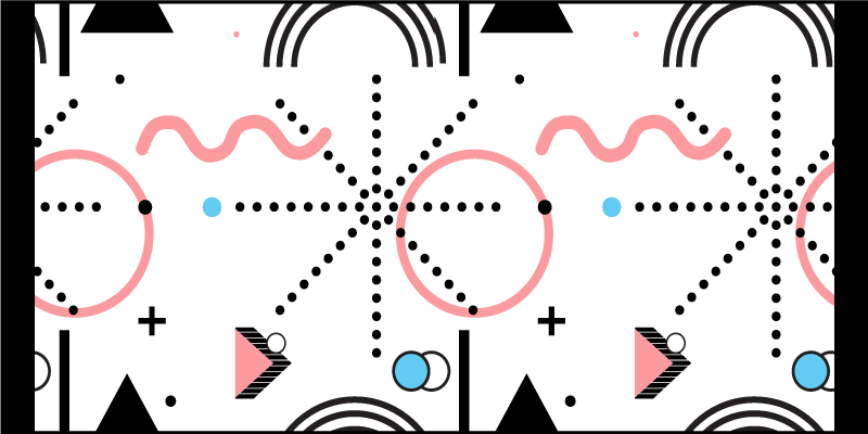 White geometric pattern modern vinyl carpet - TenStickers