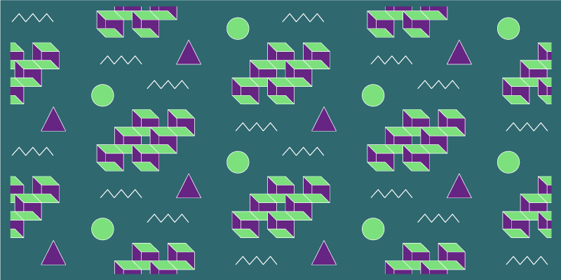 Colorful block shapes vintage vinyl carpet - TenStickers