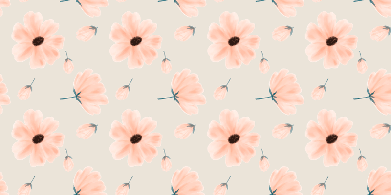 Gentle Motif floral vinyl carpet - TenStickers