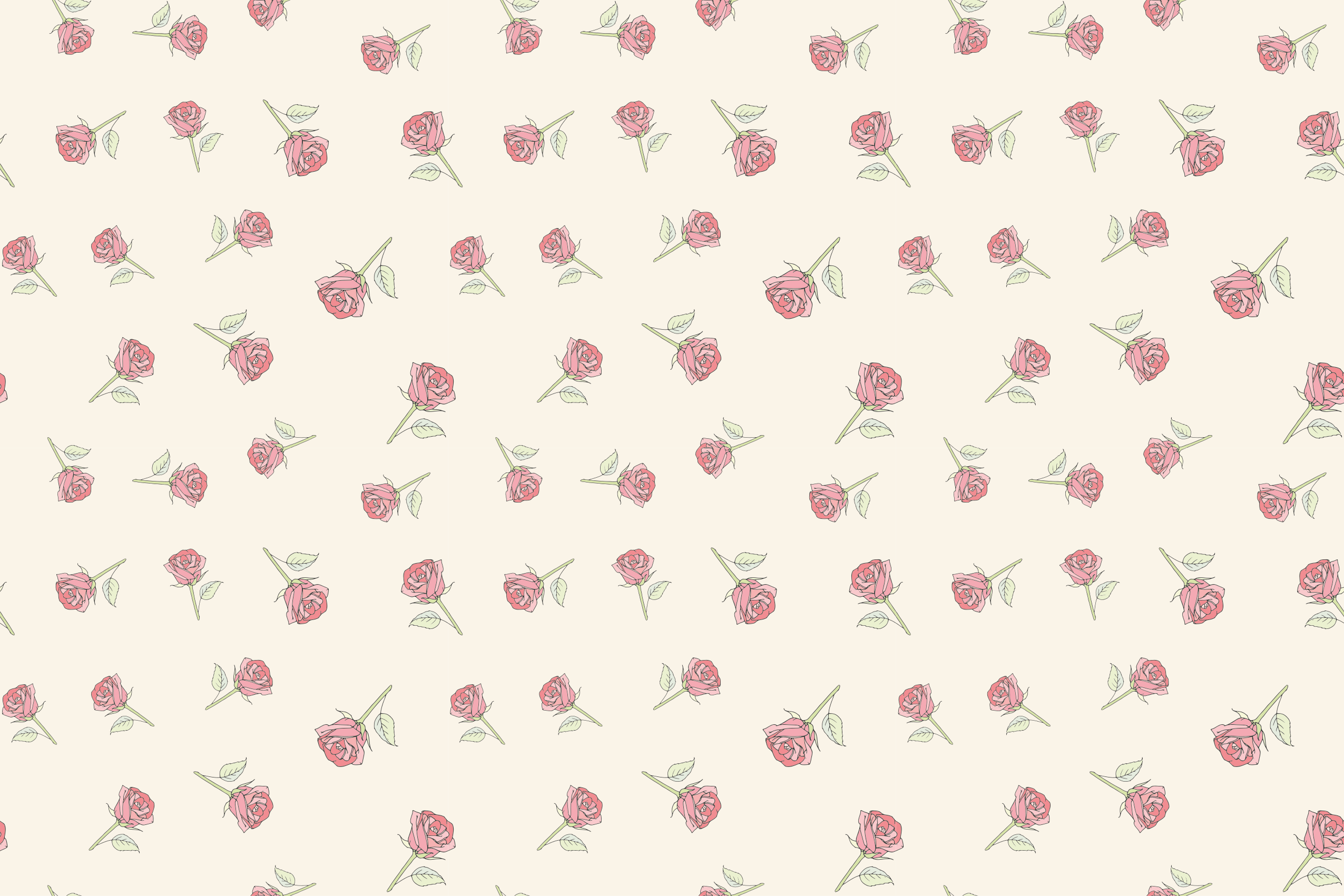 Charming Rose Pattern floral vinyl carpet - TenStickers