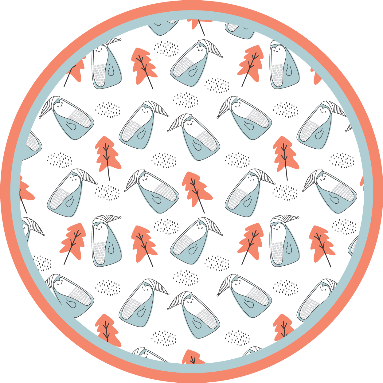 Cute Animal Pattern nursery vinyl carpet - TenStickers