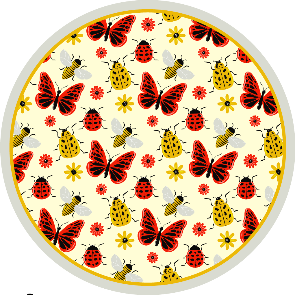 Colorful Insect Pattern animal vinyl carpet - TenStickers