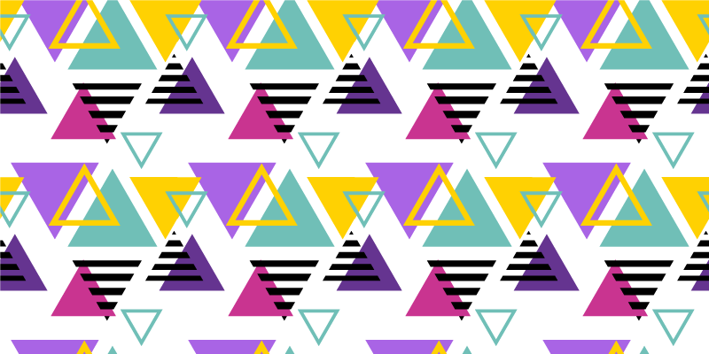 Colorful Triangle Arrangement geometric vinyl carpet - TenStickers