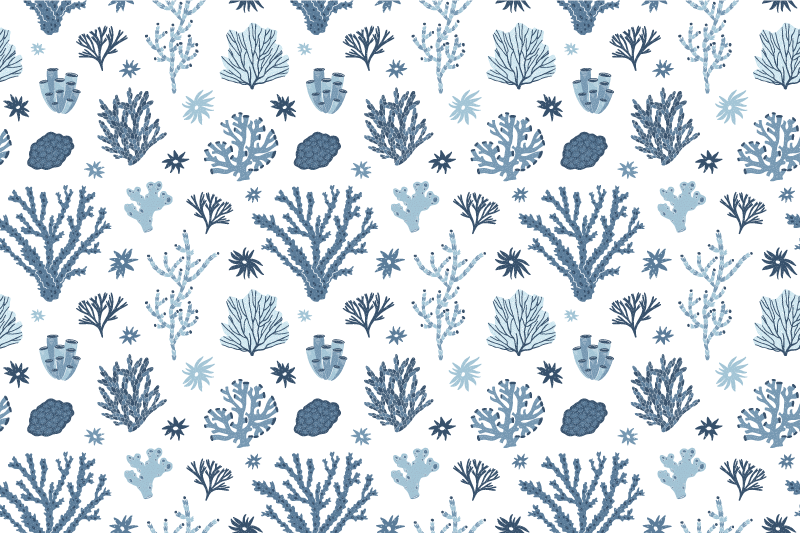 Coral Reef Pattern nature vinyl carpet - TenStickers