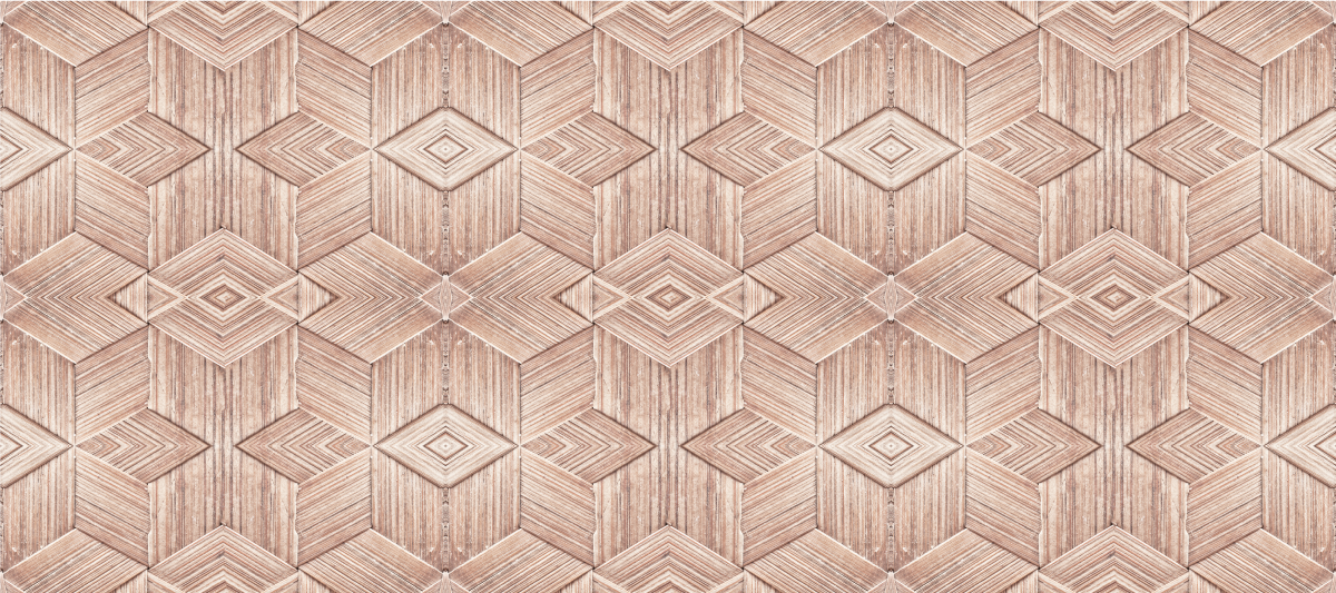 Geometric Pattern wood effect vinyl carpet - TenStickers