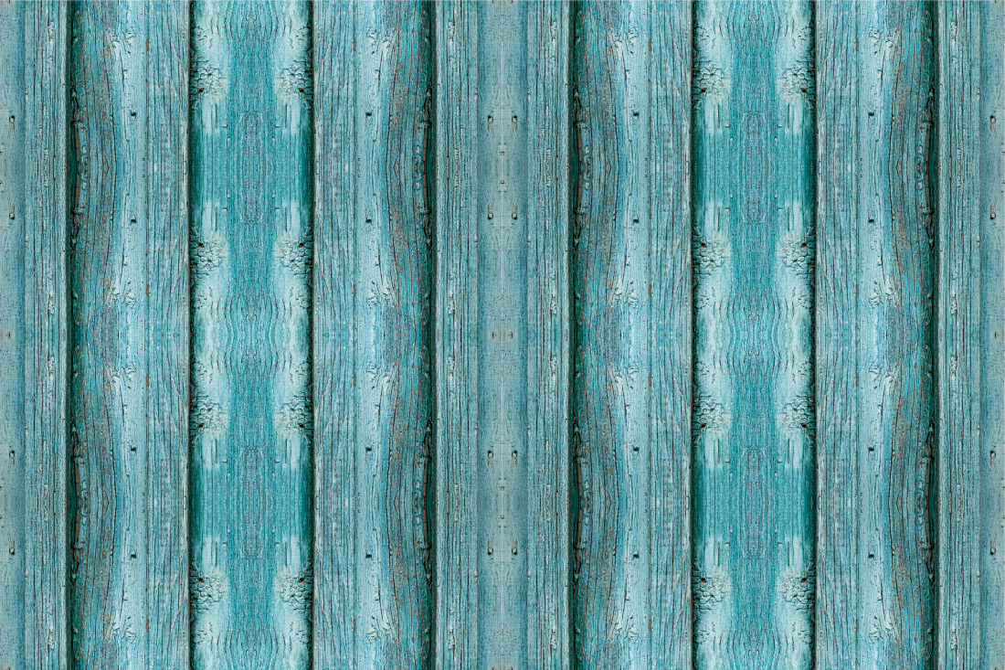 Distressed blue motif wood effect vinyl carpet - TenStickers