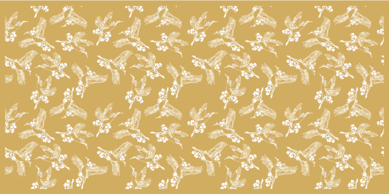 Elegant Hummingbirds Blossom nature vinyl carpet - TenStickers