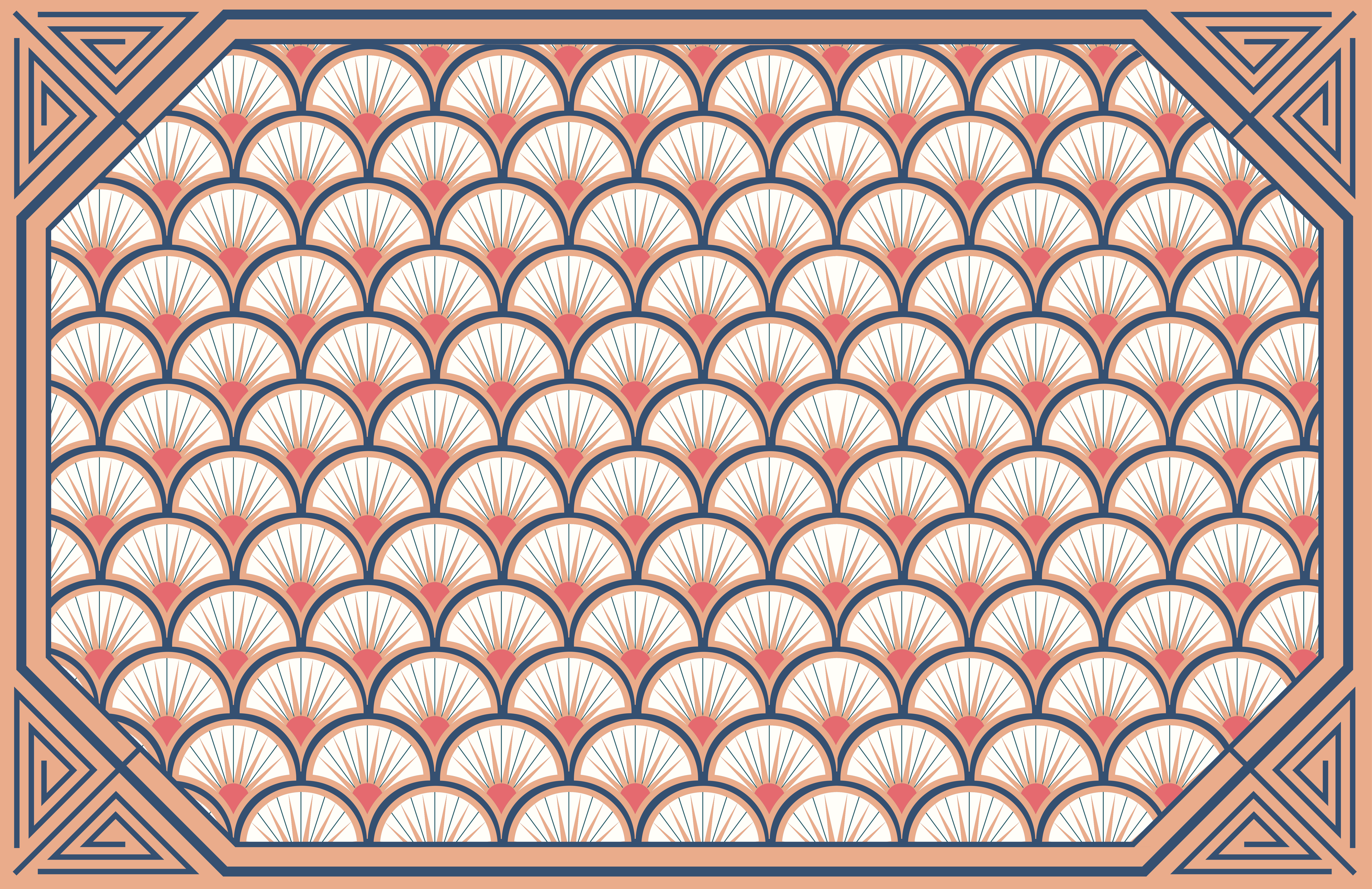 SHELL MOTIF tile vinyl carpet - TenStickers