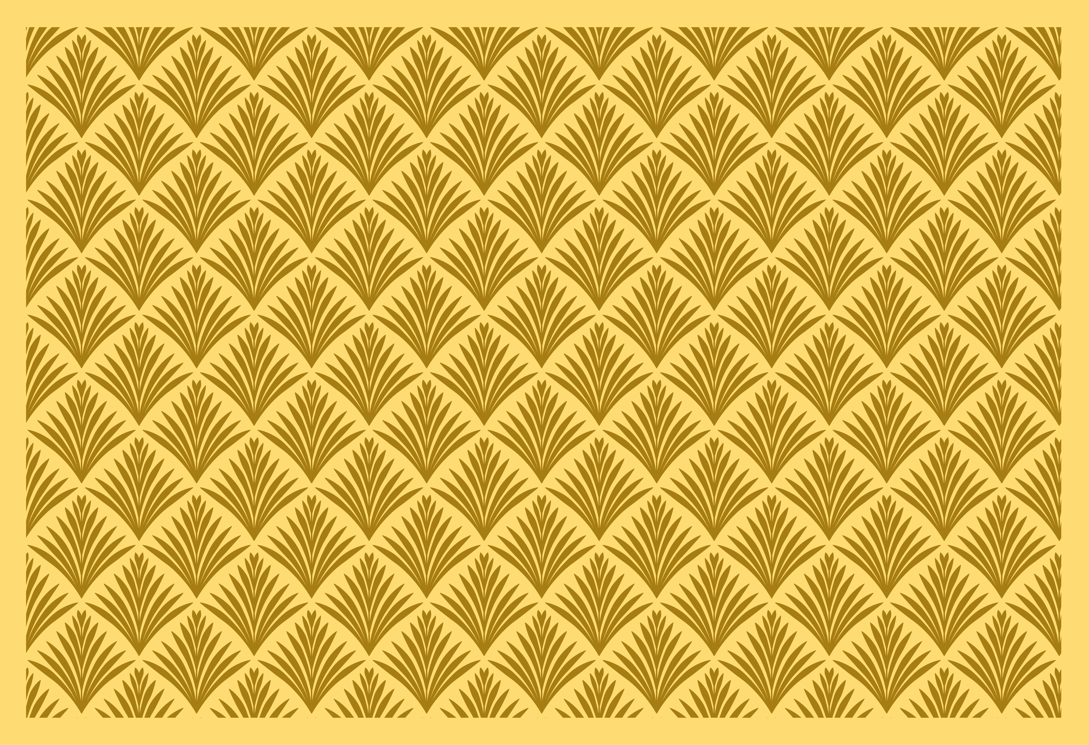 FAN PATTERN YELLOW tile vinyl carpet - TenStickers