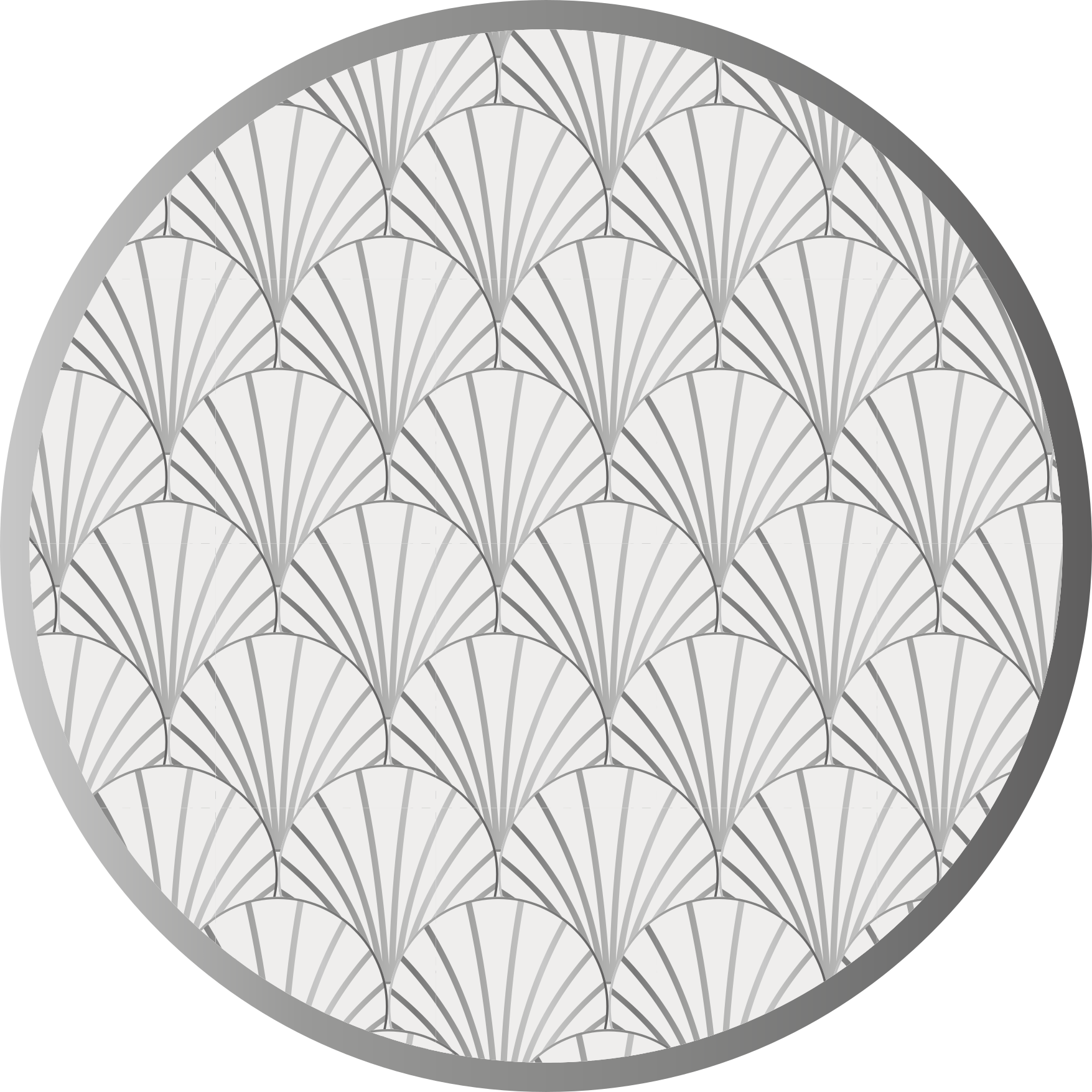 Elegant fan pattern bathroom vinyl carpet - TenStickers