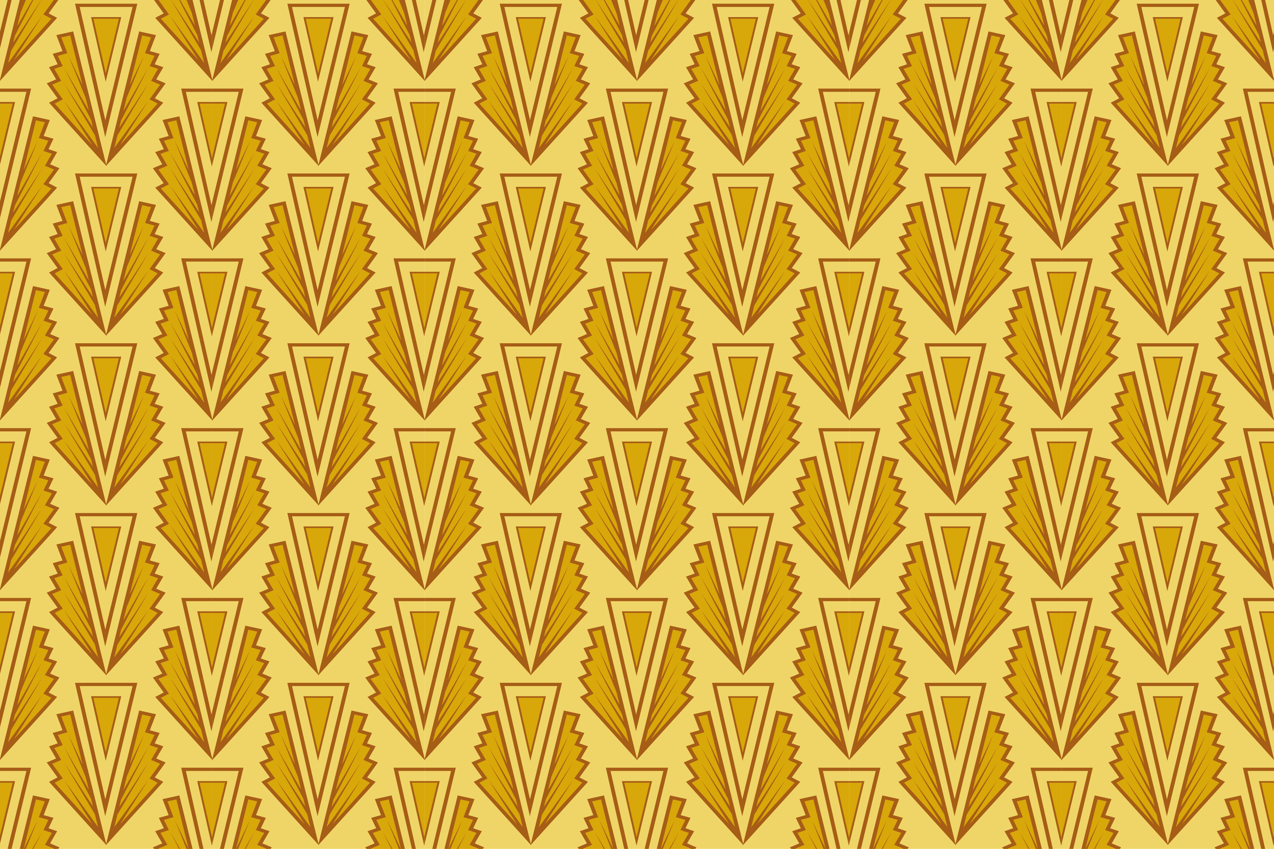 Geometric Yellow Pattern mosaic vinyl carpet - TenStickers
